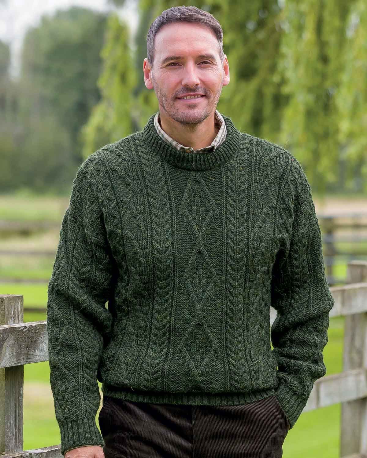 Mens top aran jumpers